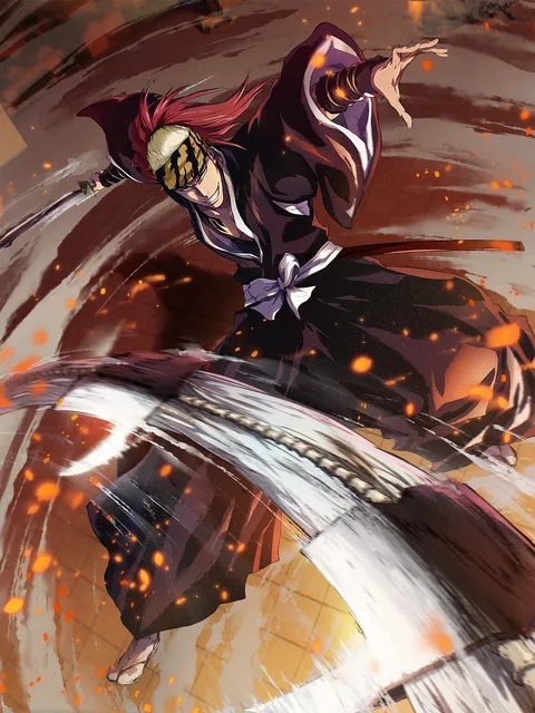 Renji Abarai — Squad 6 Lieutenant, official character artwork